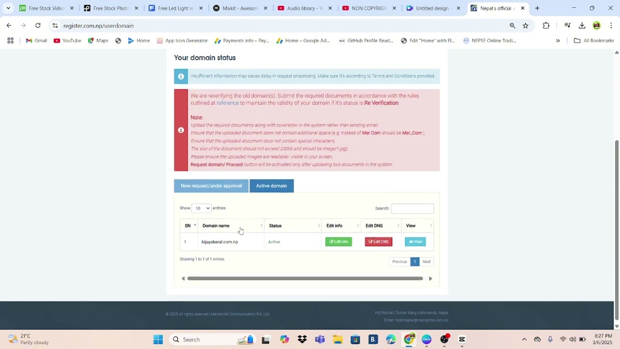 📌 Dipak Dahal -Finally Domain is Active Successfully