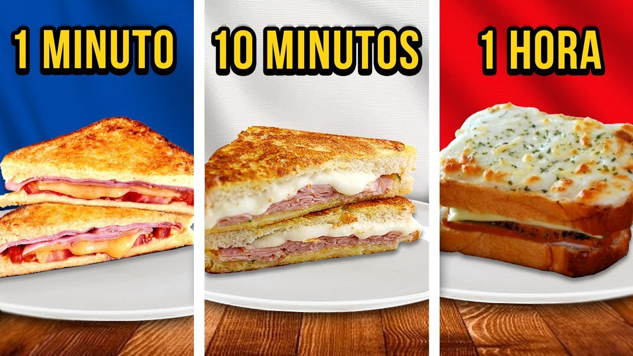 1 Min vs. 10 Min vs. 1 Hora Sándwich ¿Cual eliges tu?