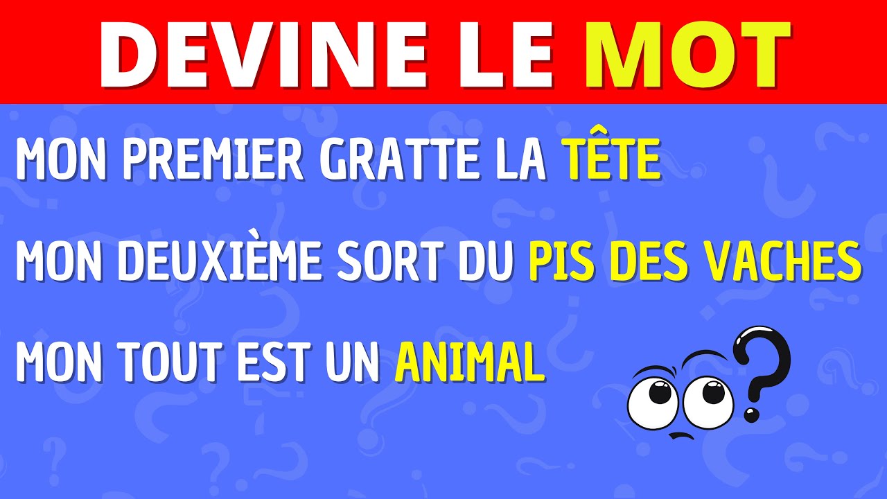 Défi Charades : Saurez-vous deviner ces mots mystères ? 🤔🔍