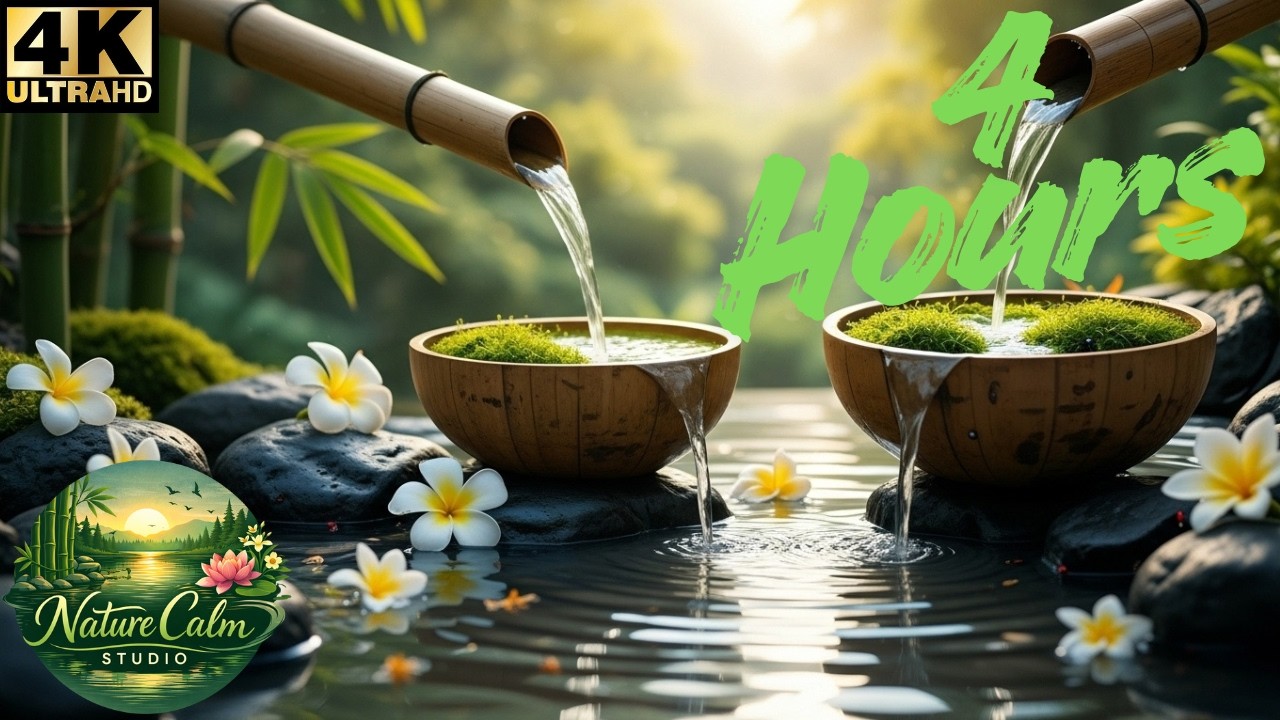 Zen Bamboo Water Fountain 🌿 | Relaxing Nature Ambience for Stress Relief & Meditation