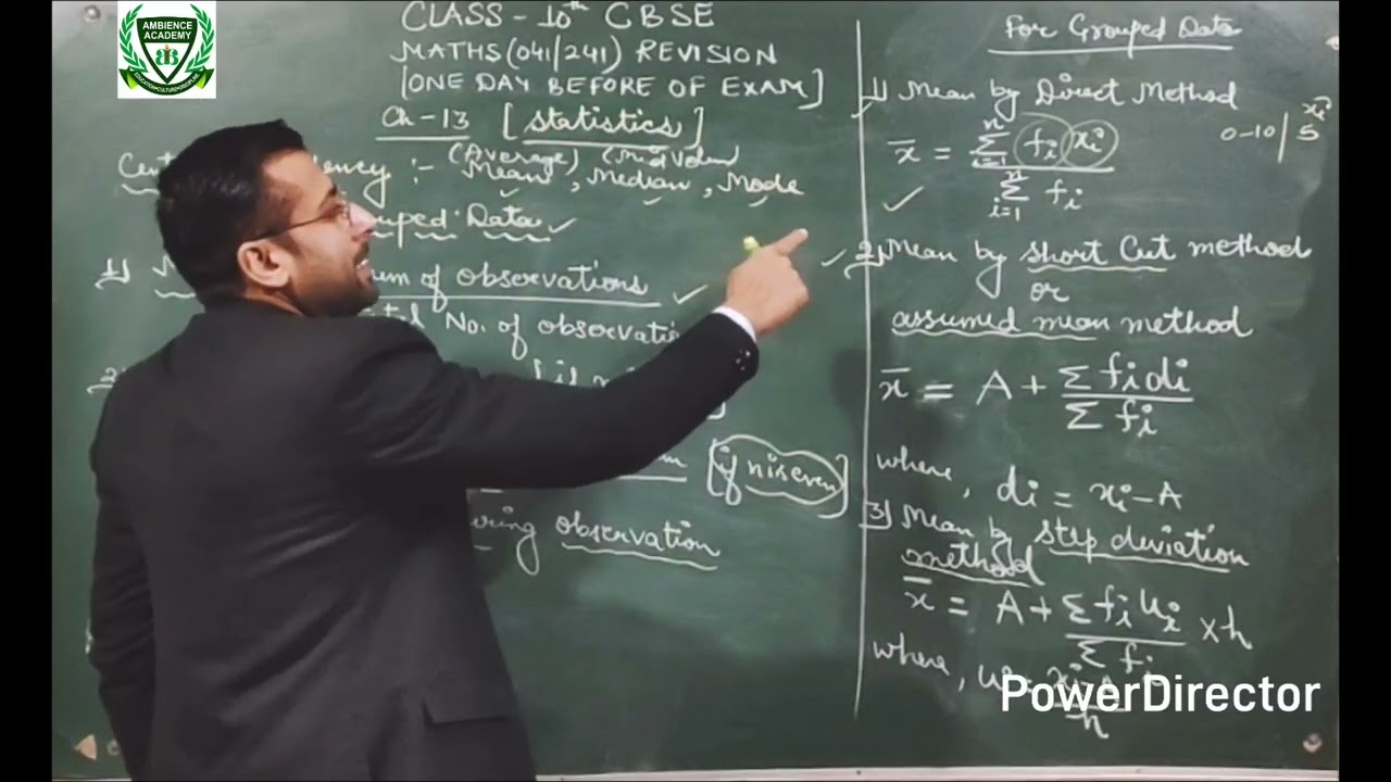 Class 10th CBSE Maths Ch13 (Statistics) Revision 
