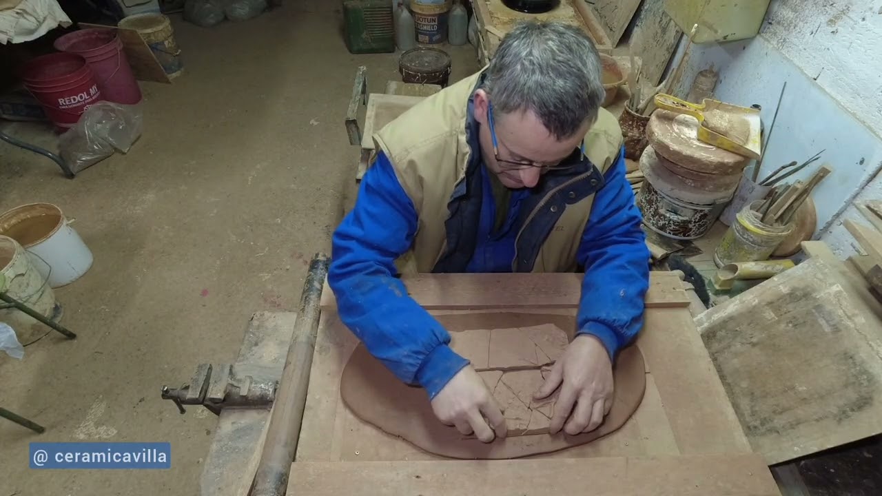Como reparar una pieza o baldosa de ceramica Proyecto mural PARTE #31 #tutorial  @ceramicavilla 