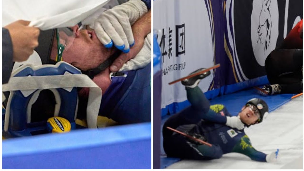 Winter Olympics  Brendan Corey star breaks neck in shocking crash as athlete rushed to hospital