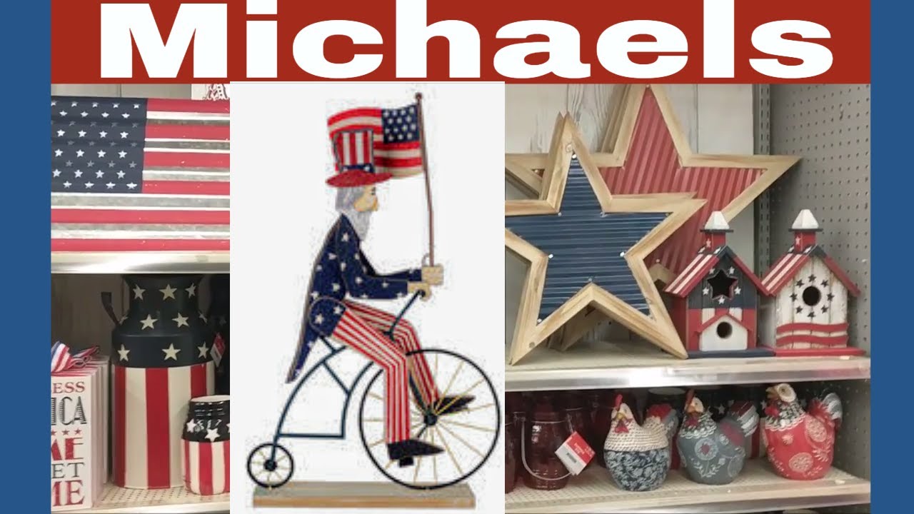 Michaels Farmhouse Patriotic Decor Shop with Me!