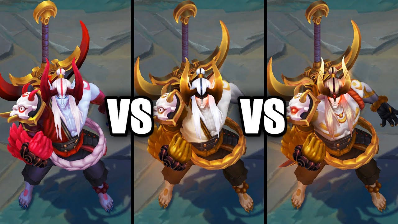 Prestige Blood Moon Aatrox vs Blood Moon Aatrox Skins Comparison (League of Legends)