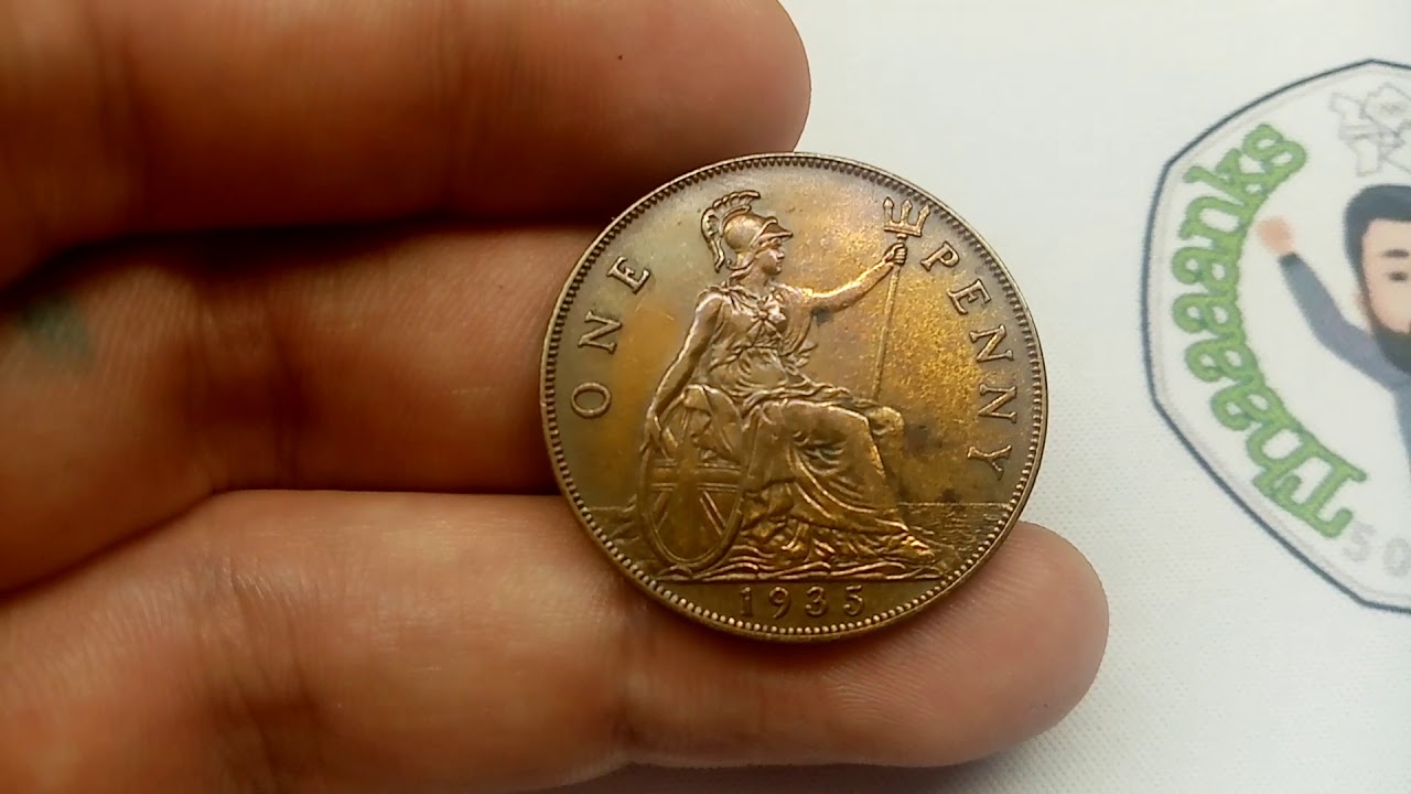 UK 1935 GEORGE V ONE PENNY 1P Coin REVIEW + VALUATION