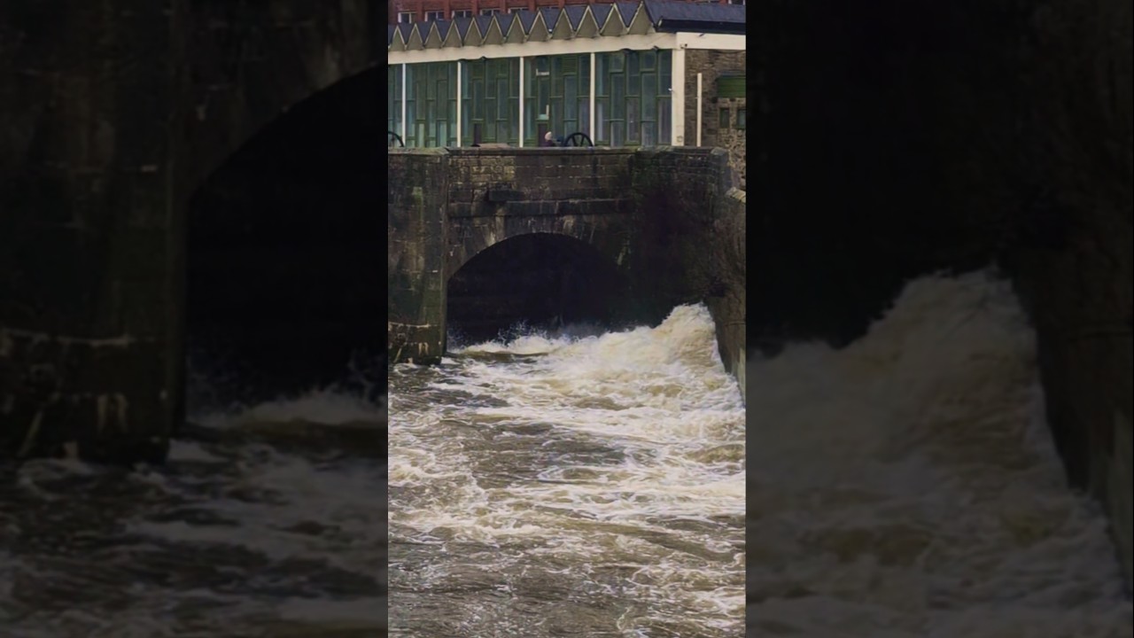Raw Power! 🌊 River Derwent Flooding at Strutt&rsquo;s Mill Belper