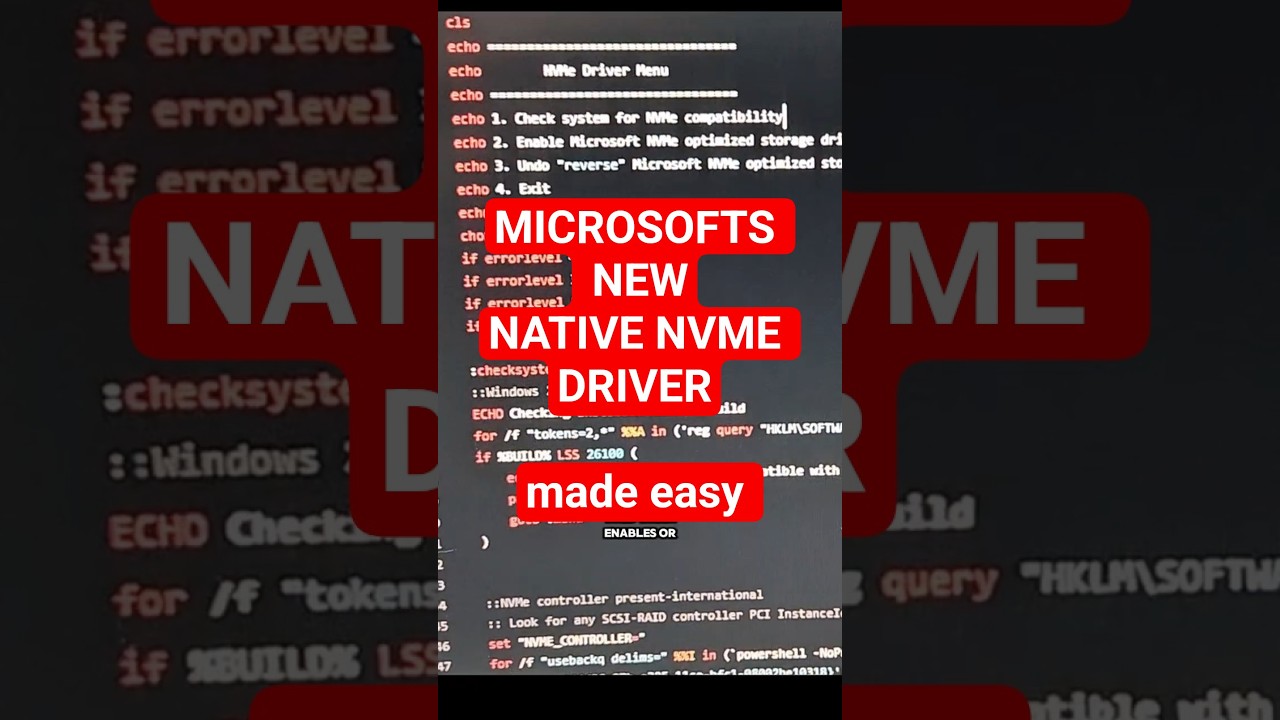 Новый драйвер NVMe от Microsoft стал проще.