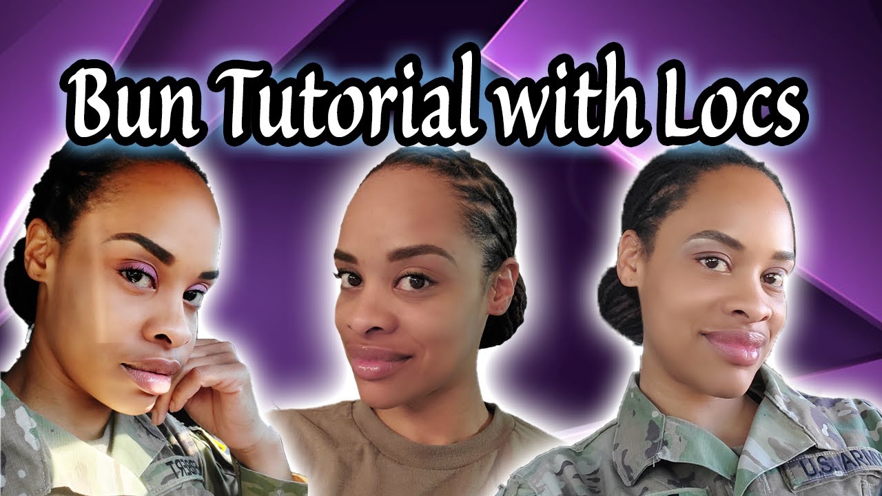 How to do a military bun with Locs | CandyC