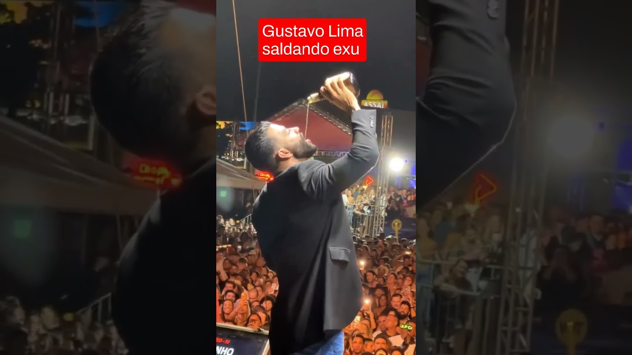 Gustavo Lima salda Exu em seu show no rio de janeiro cabofrio 