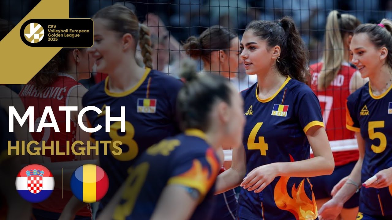 Highlights | Croatia vs. Romania - CEV Volleyball European Golden League 2025 | Women