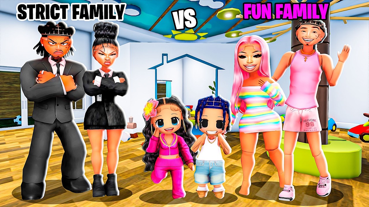 REALISTIC TWINS GET ADOPTED BY STRICT VS FUN FAMILY In LifeTogether 🏠 RP | Roblox