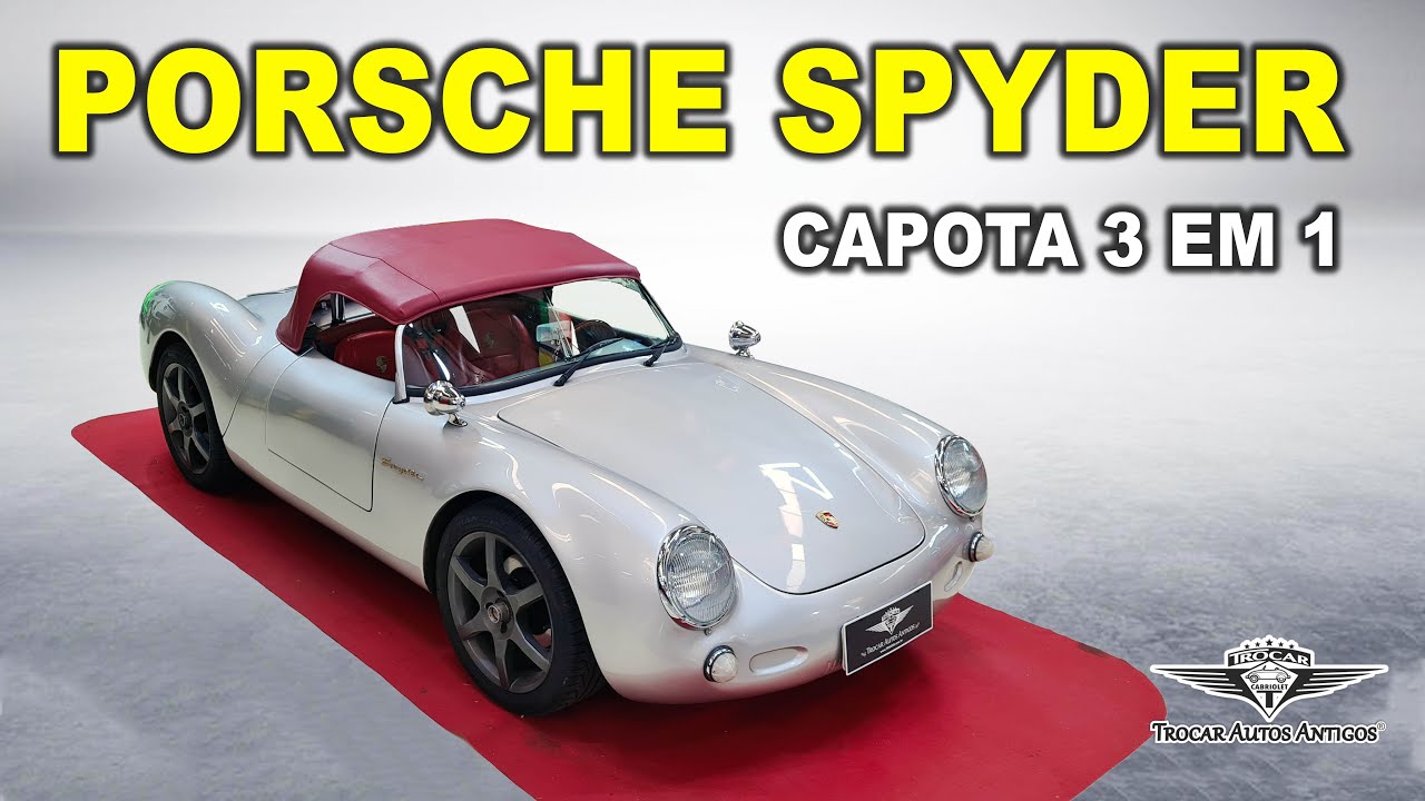 PORSCHE SPYDER 550 CONVERSÍVEL - CAPOTA ESPECIAL 3 em 1! Confecção completa da capota sob medida!