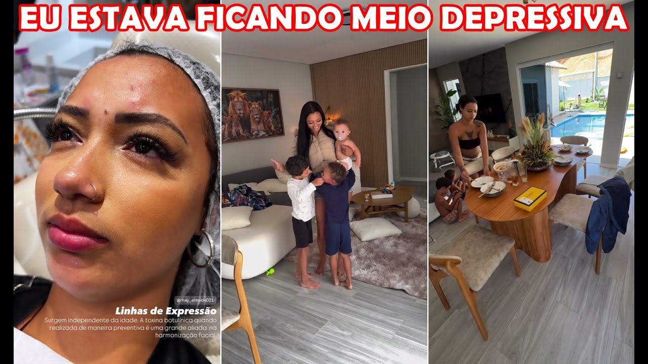 Rhay Almeida: tirei minhas linhas de expressão + Rotina real sendo mãe de três e com o bebê doente
