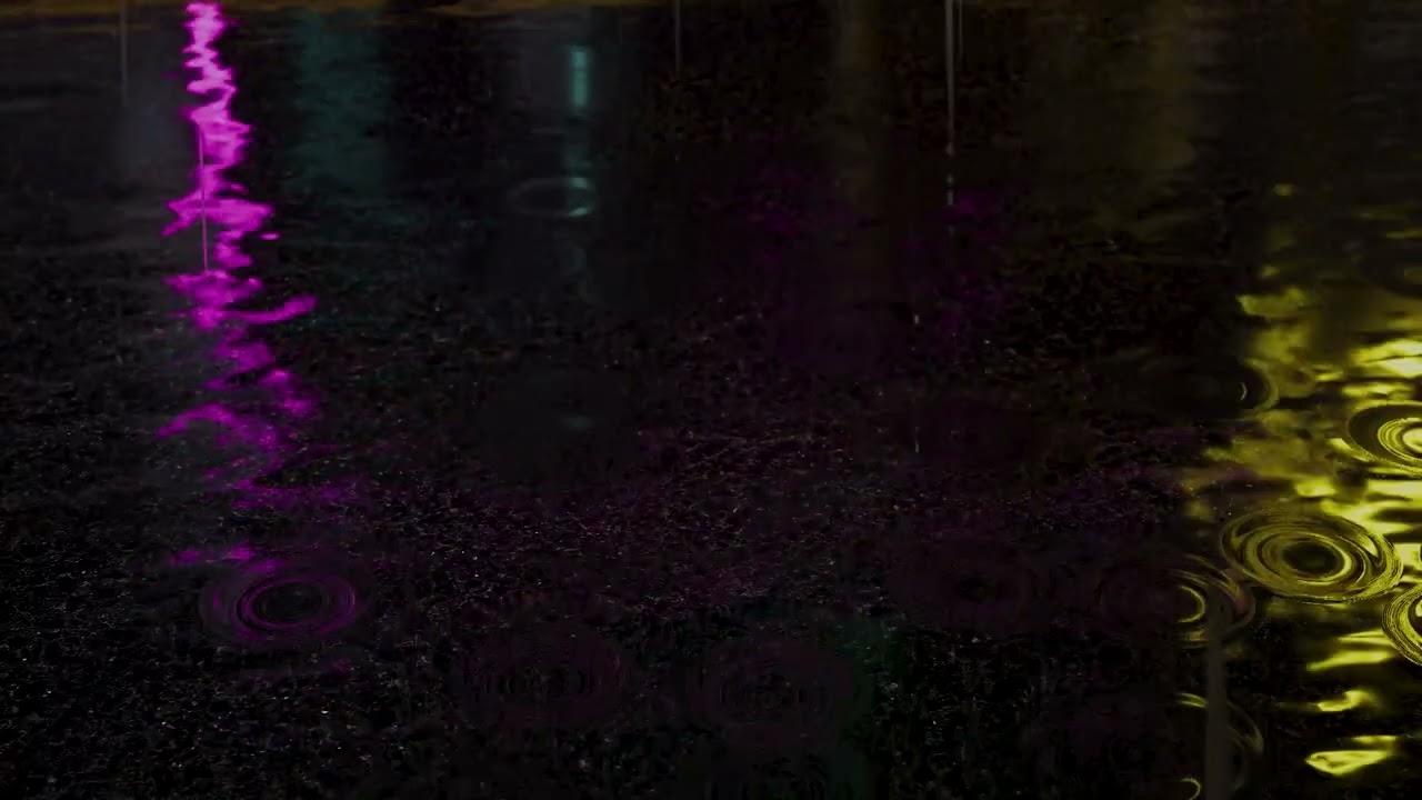 10 hour calm rain in street