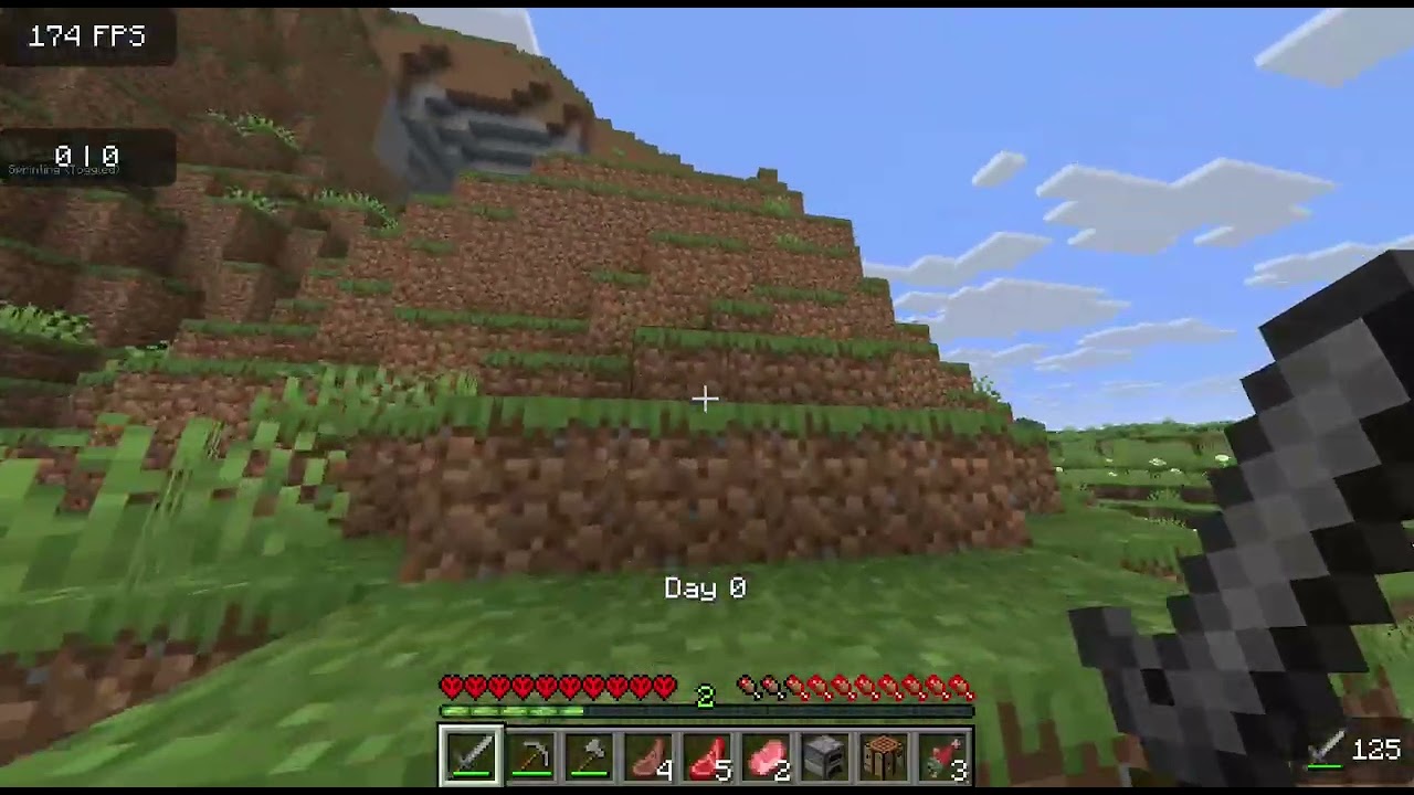 Minecraft hard core 50 days pt1 (I'm almost dead)