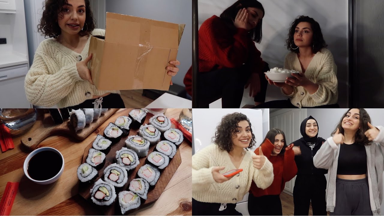 SUSHİ GECESİ YAPTIK !! (YİNE HIZI ALAMAYIP YEMEKTEYİZ OYNADIK)