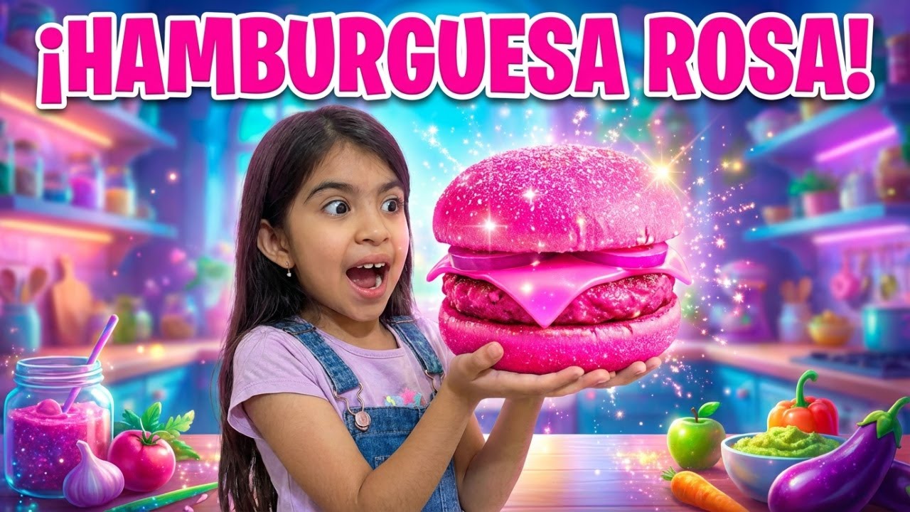¡No creerás cómo quedó nuestra hamburguesa rosa!