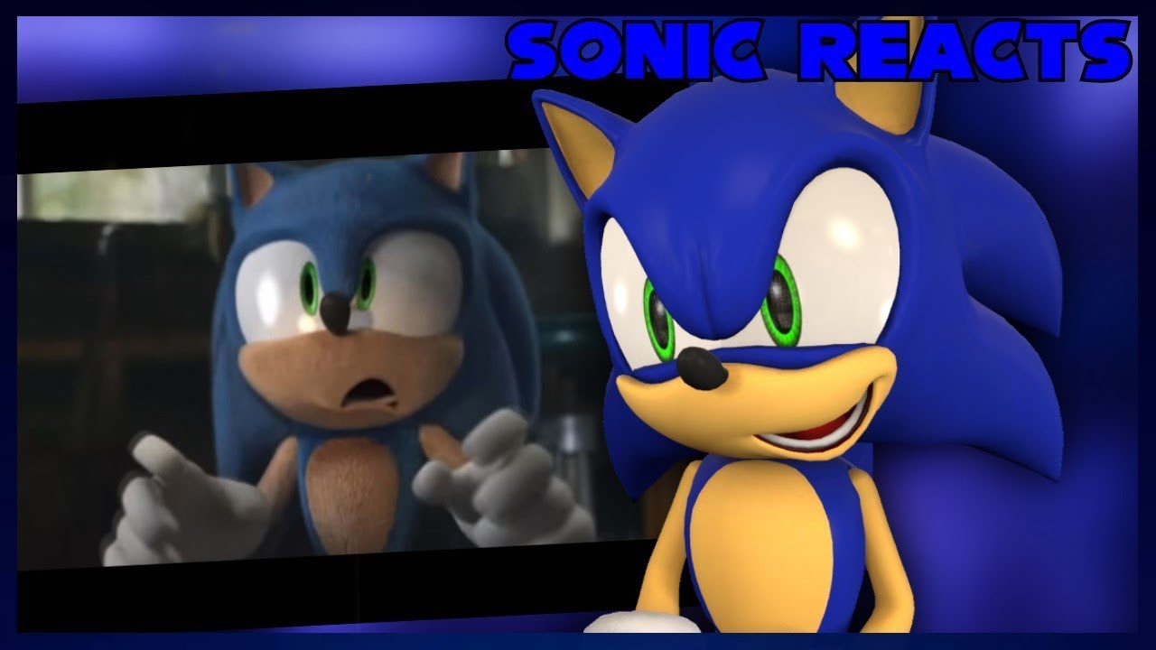 Sonic Reacts to CARTOON SONIC in Sonic 2019 Trailer