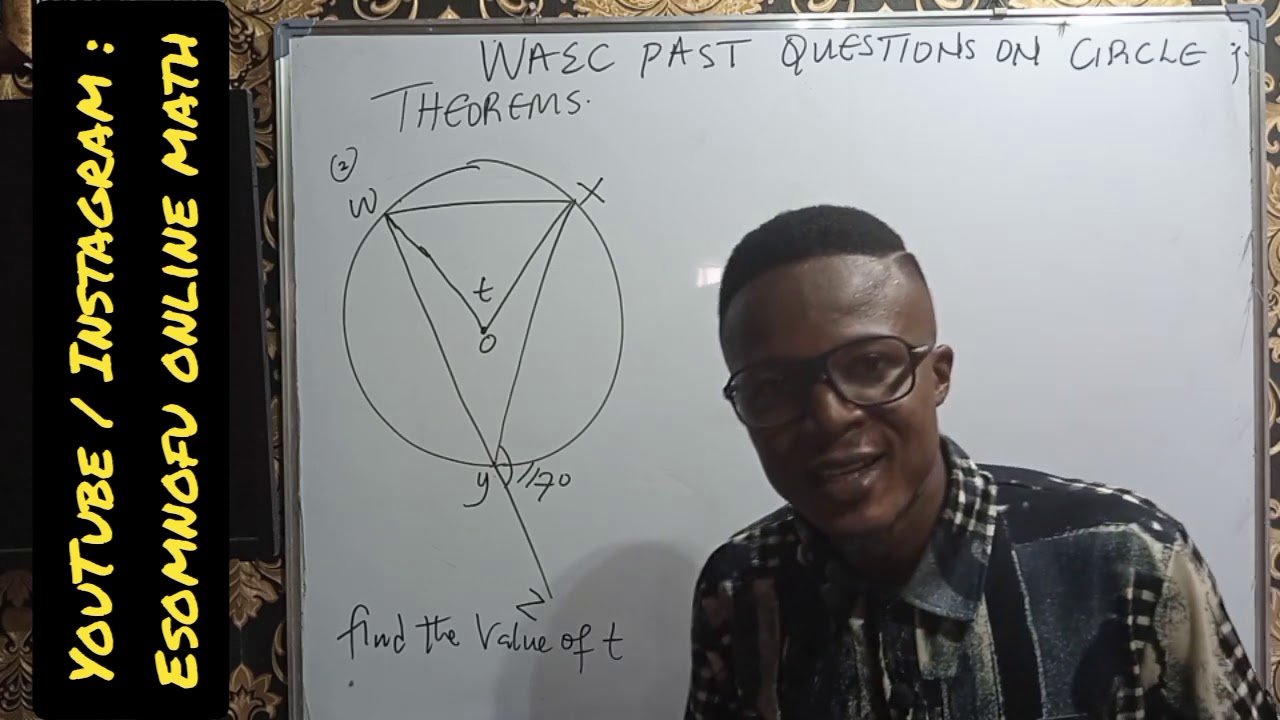 WAEC PAST QUESTION ON CIRCLE THEOREMS