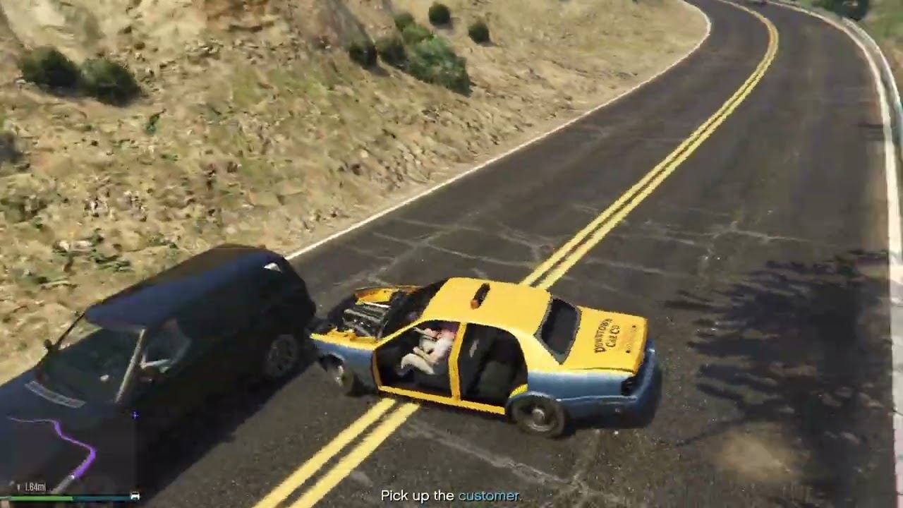لعبت مهمه التكسي/ GTA V