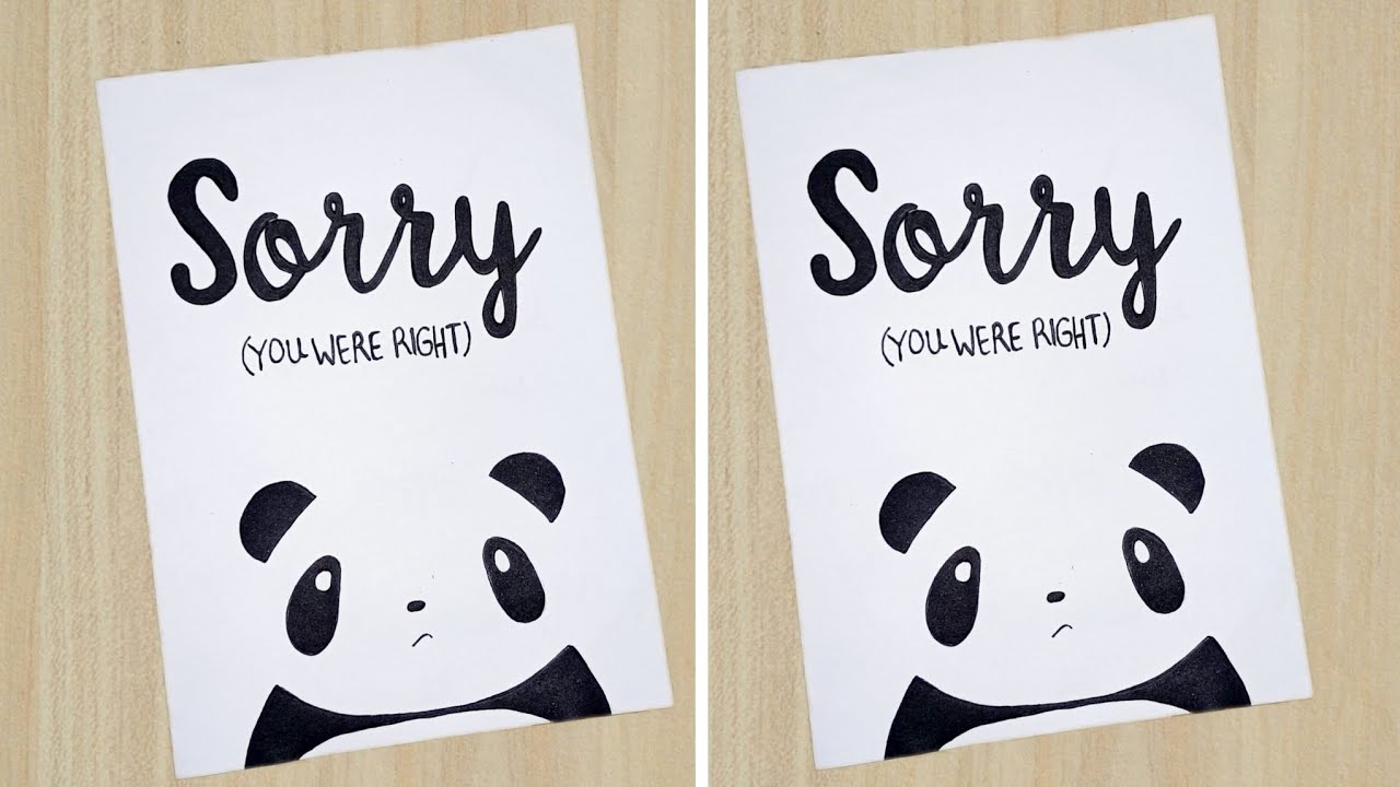 Sorry Card with White Paper Easy //How to Make Sorry Card For Best Friend //Apologize Card handmade 