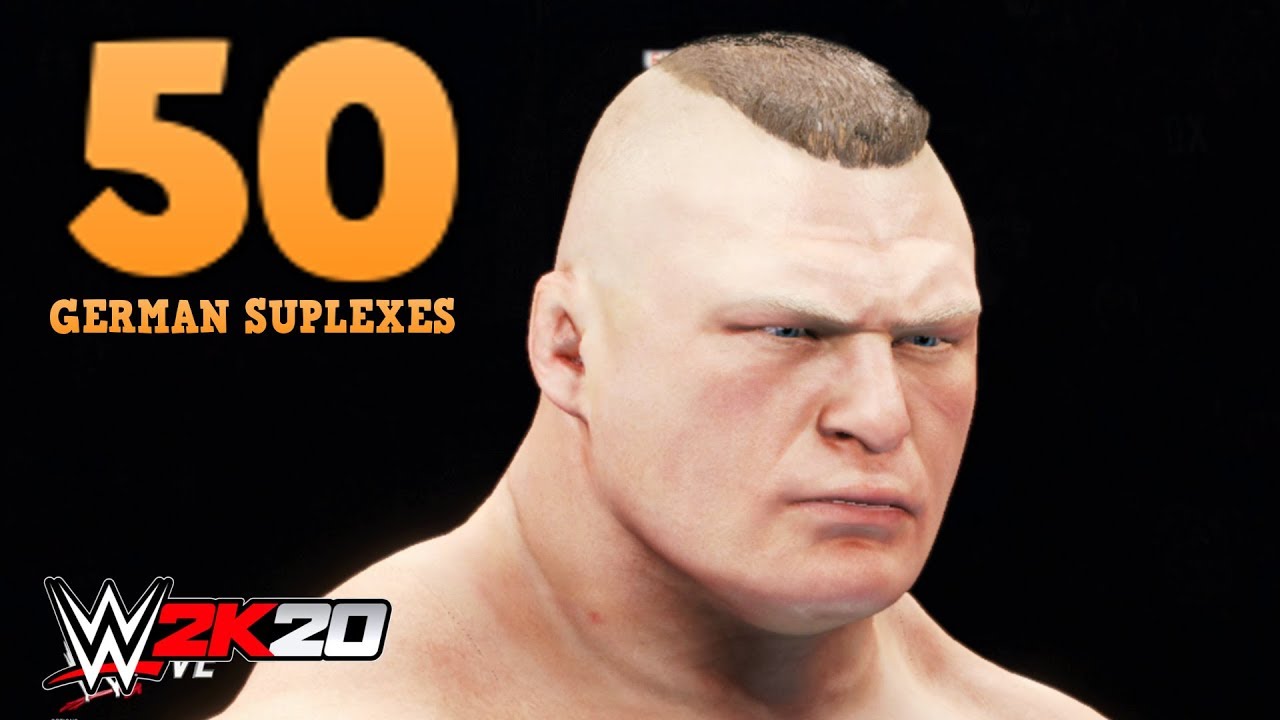 WWE 2K20 - 50 GERMAN SUPLEXES BY BROCK LESNAR!