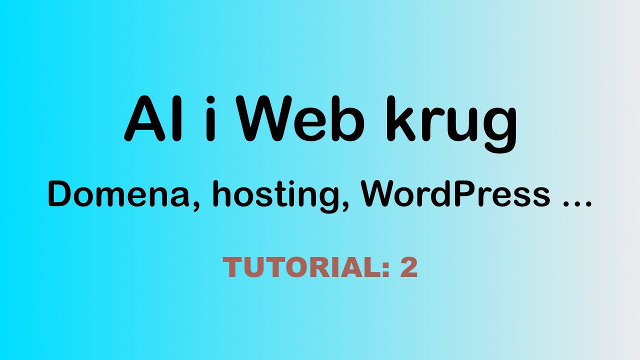 Web dizajn, AI promtovi ... Domena, hosting, WordPress ... - 2 dio