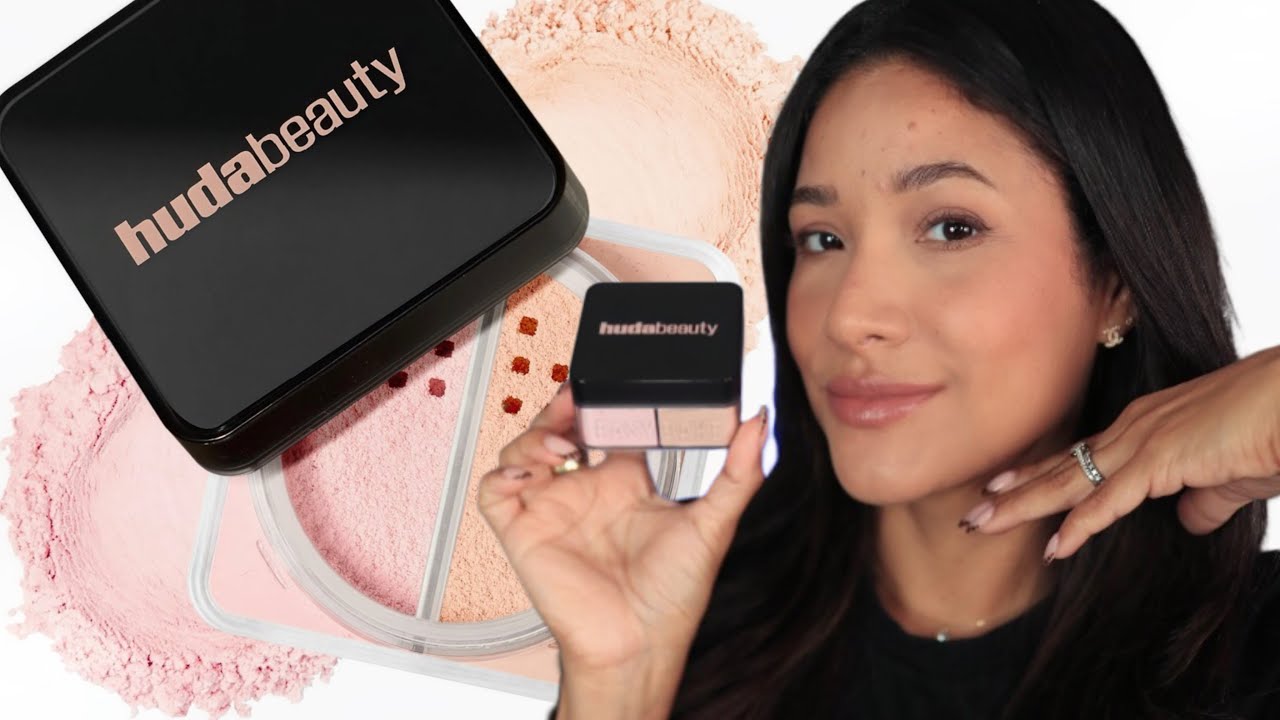 New Huda Beauty Easy Bake Loose Powder Brigthening and Correcting Duo