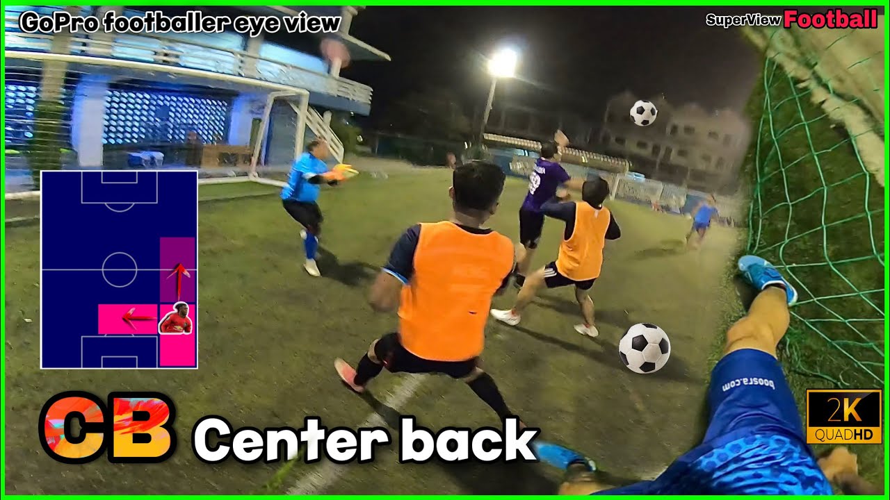 Gopro footballer: Center back Footballer eye view CB #goprofootball #football #goprofootball
