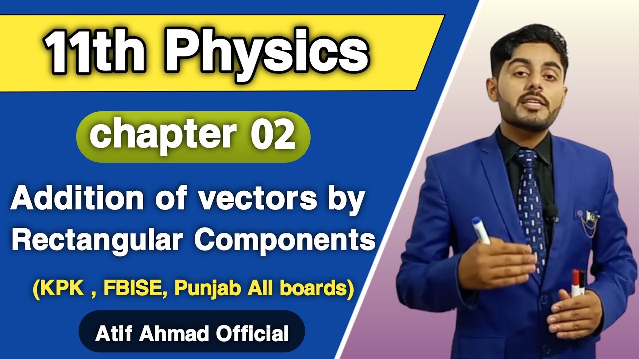 Addition of vector by rectangular Components class 11 | 11th class physics ch 2 | Fsc , ICS part 1