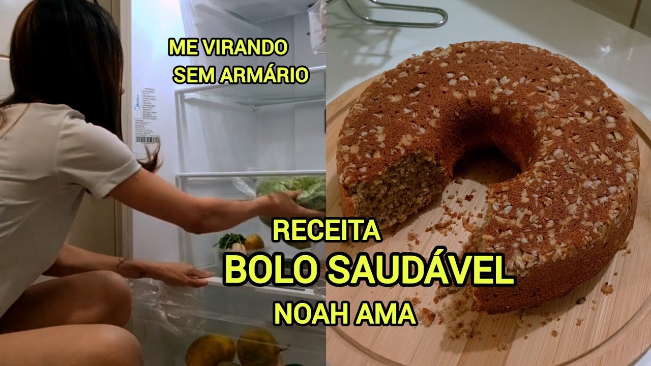 Organizando as compras na geladeira e testando bolo de aveia com banana pela primeira vez
