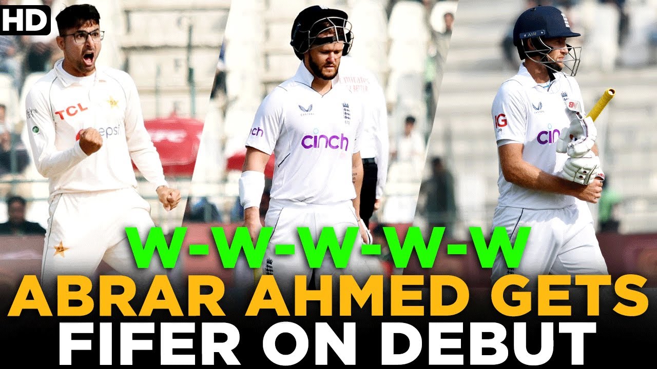 Abrar Ahmed Gets His 1st 5 Wicket Haul On Debut | Pakistan vs England | 2nd Test Day 1 | PCB | MY2L