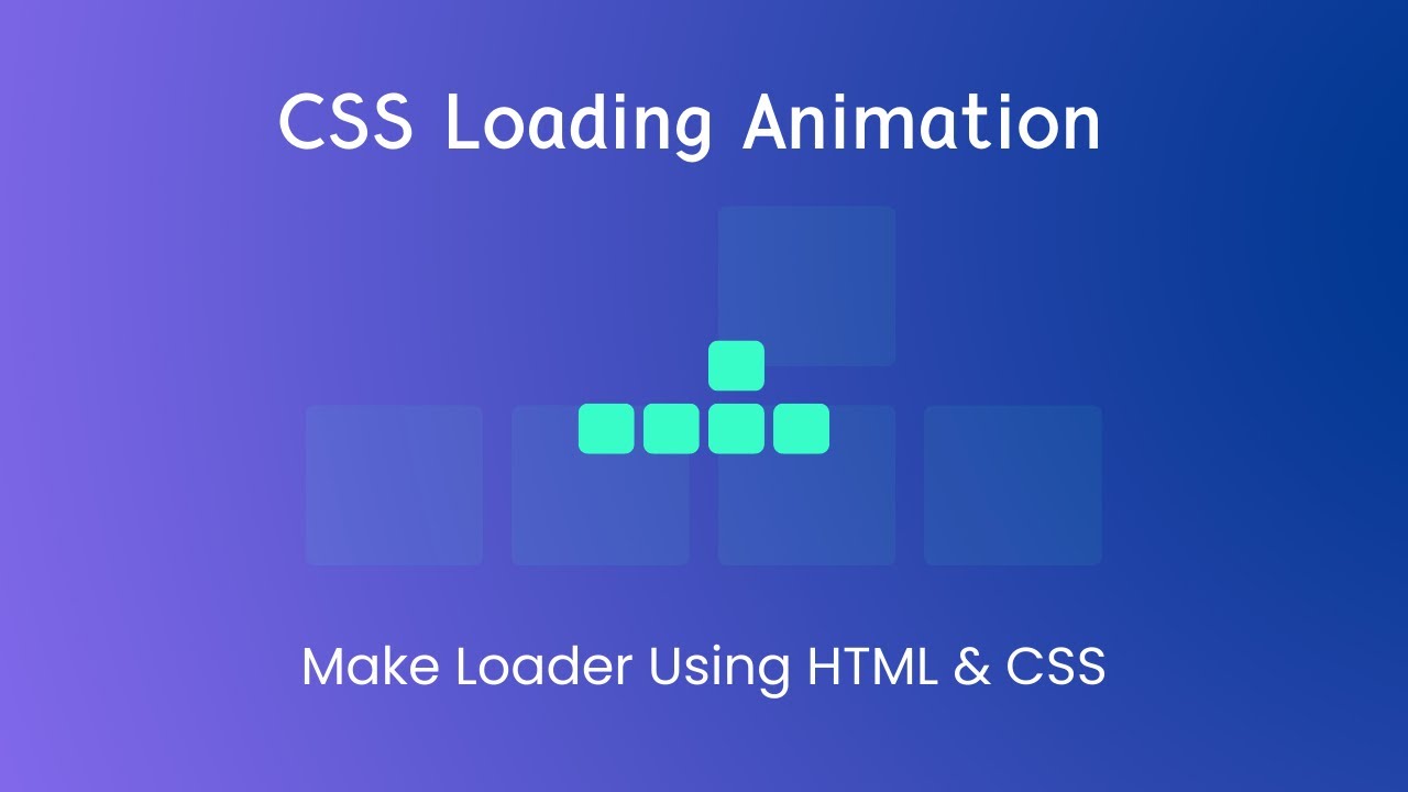How to Make CSS Loading Animation Using HTML & CSS | CSS Animation Tutorial | Preloader For Website