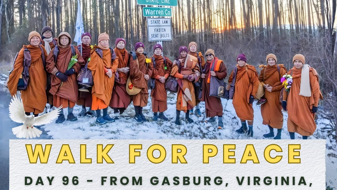 DAY 96 -  Today at Gasburg, Virginia, heading to Lawrenceville and Alberta🙏✨ #WalkForPeace 