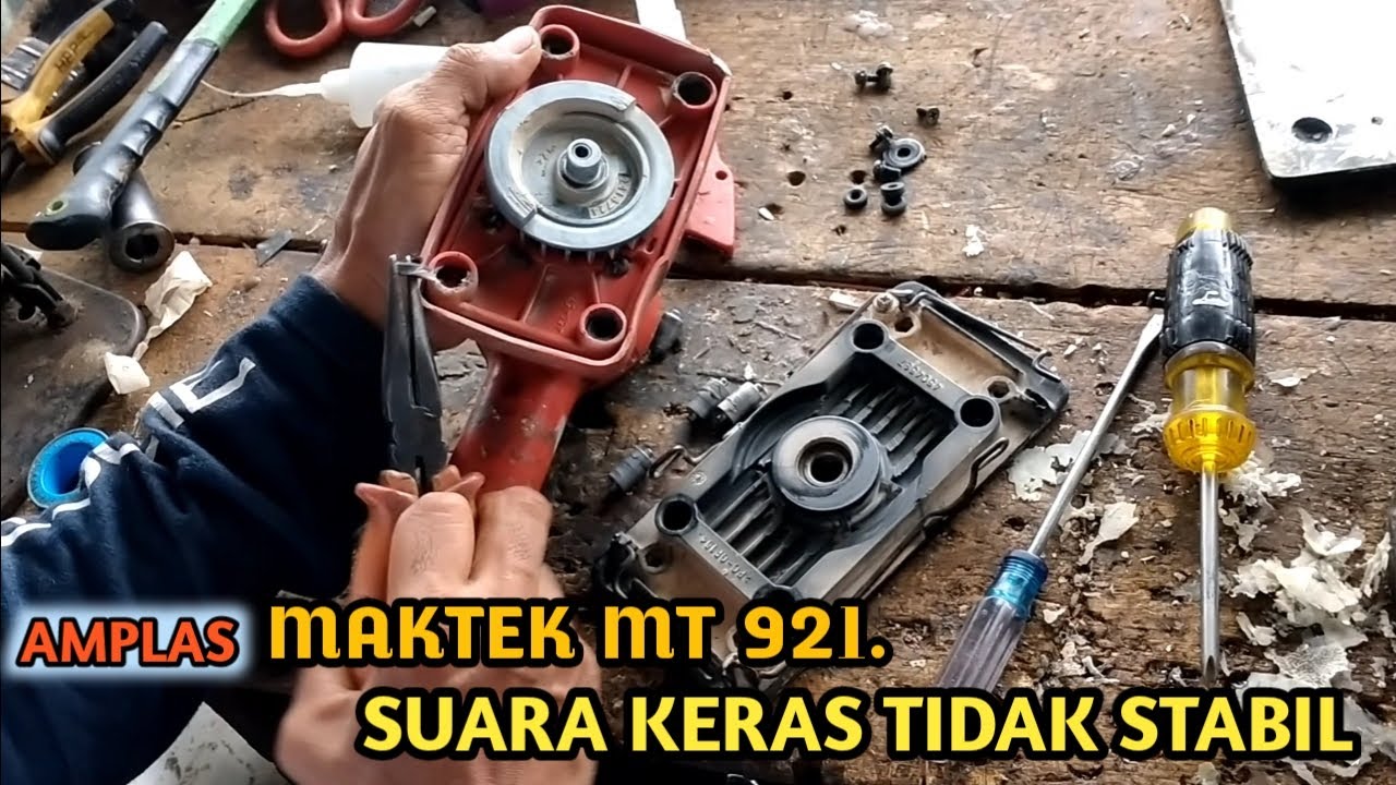 Cara mengatasi AMPLAS MAKTEK MT 921.BERSUARA KERAS GETARAN TIDAK STABIL
