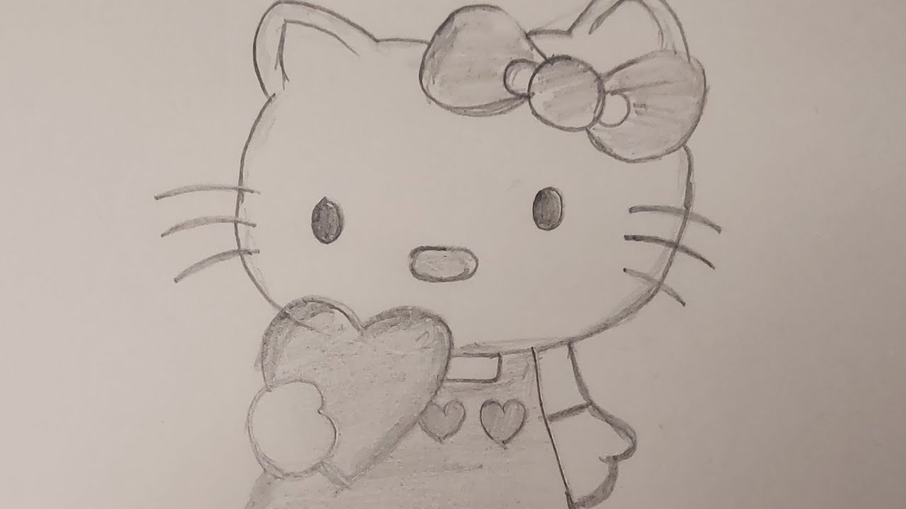 # cute hello kitty drawing # step by step 😍😍