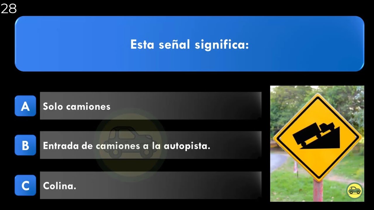 ACTUAL EXAMEN TEÓRICO 2025 para la LICENCIA DE CONDUCIR DMV EN ESPANOL 8