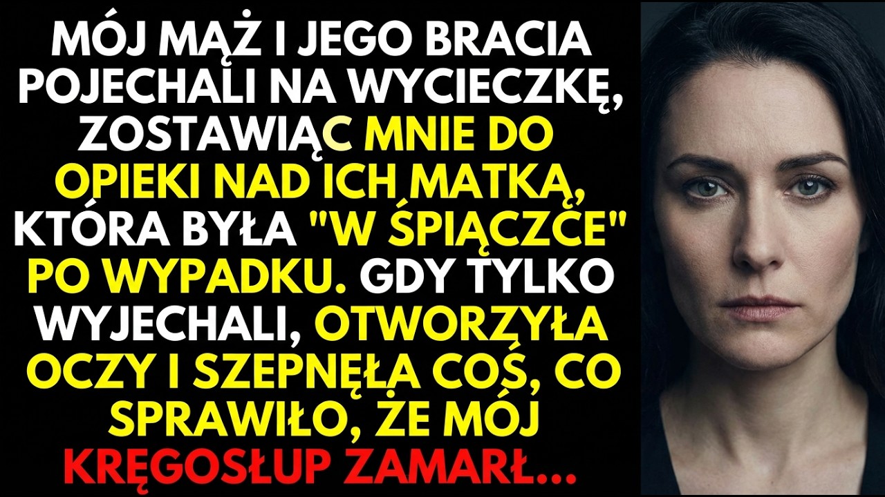 Mąż zostawił mnie z jego „komatosem“ mamą—gdy wyszli, otworzyła oczy i wyszeptała to!!!