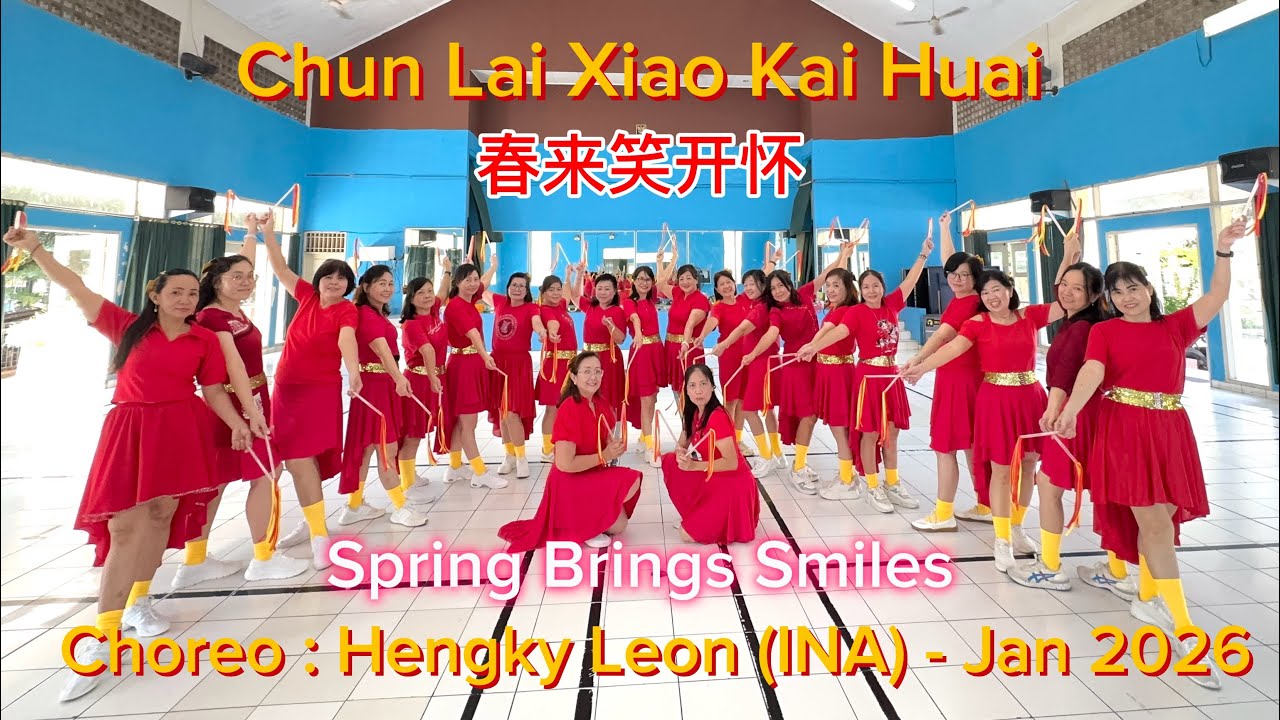 Spring Brings Smiles 春来笑开怀 Chun Lai Xiao Kai Huai / Line Dance / Choreo : Hengky Leon - Jan 2026