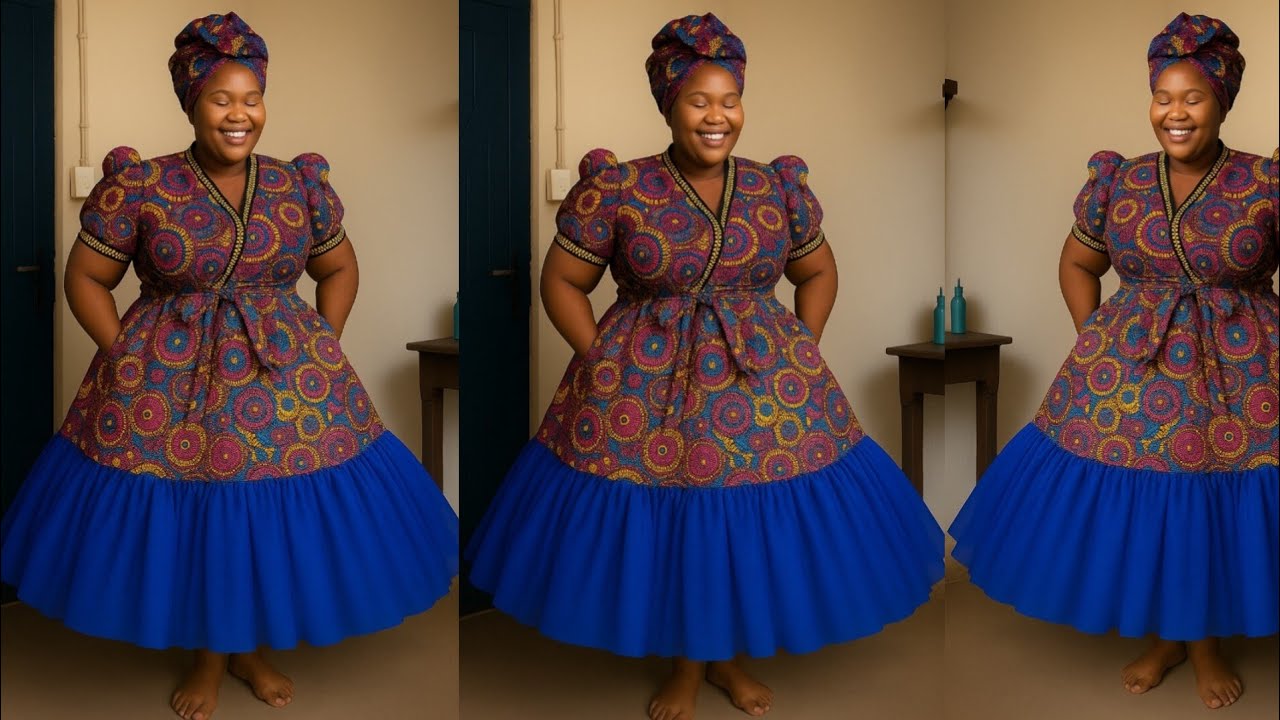 Funda ukusika nokuthunga iphinifa //How to sew a pinafore/wrap dress...👀👀👀