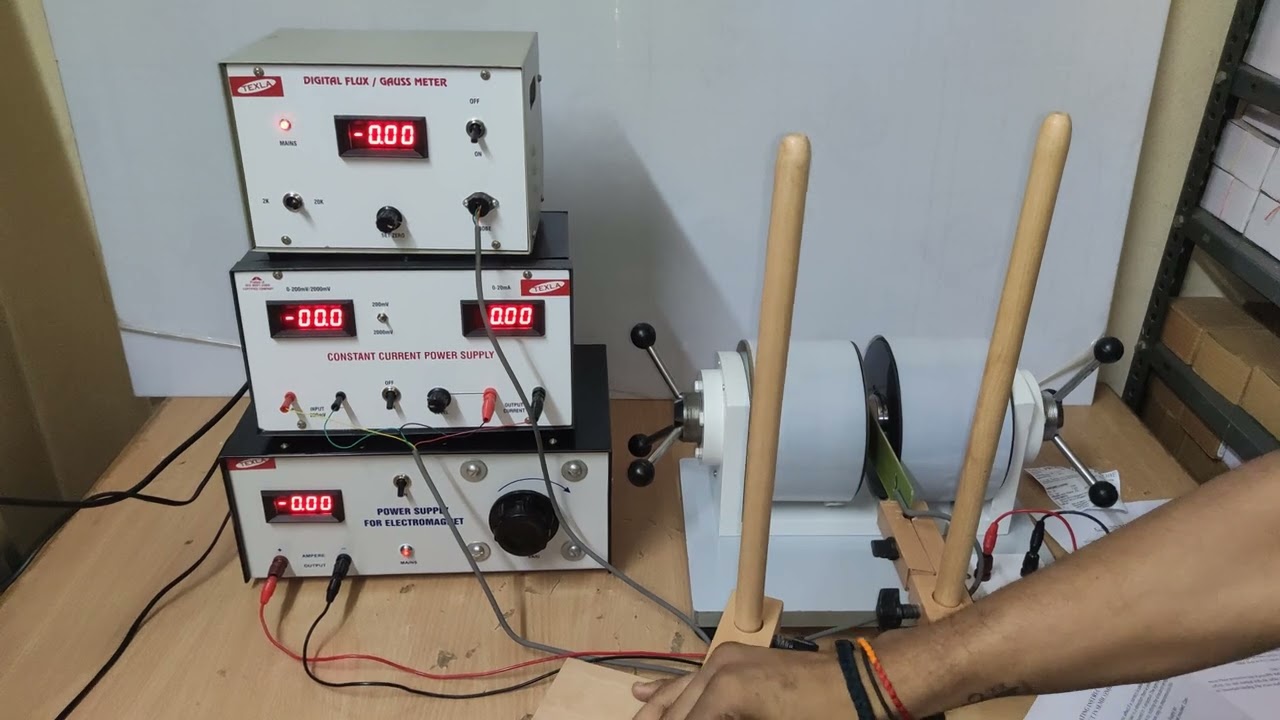 Hall effect apparatus by keeping hall current Constant and varying field