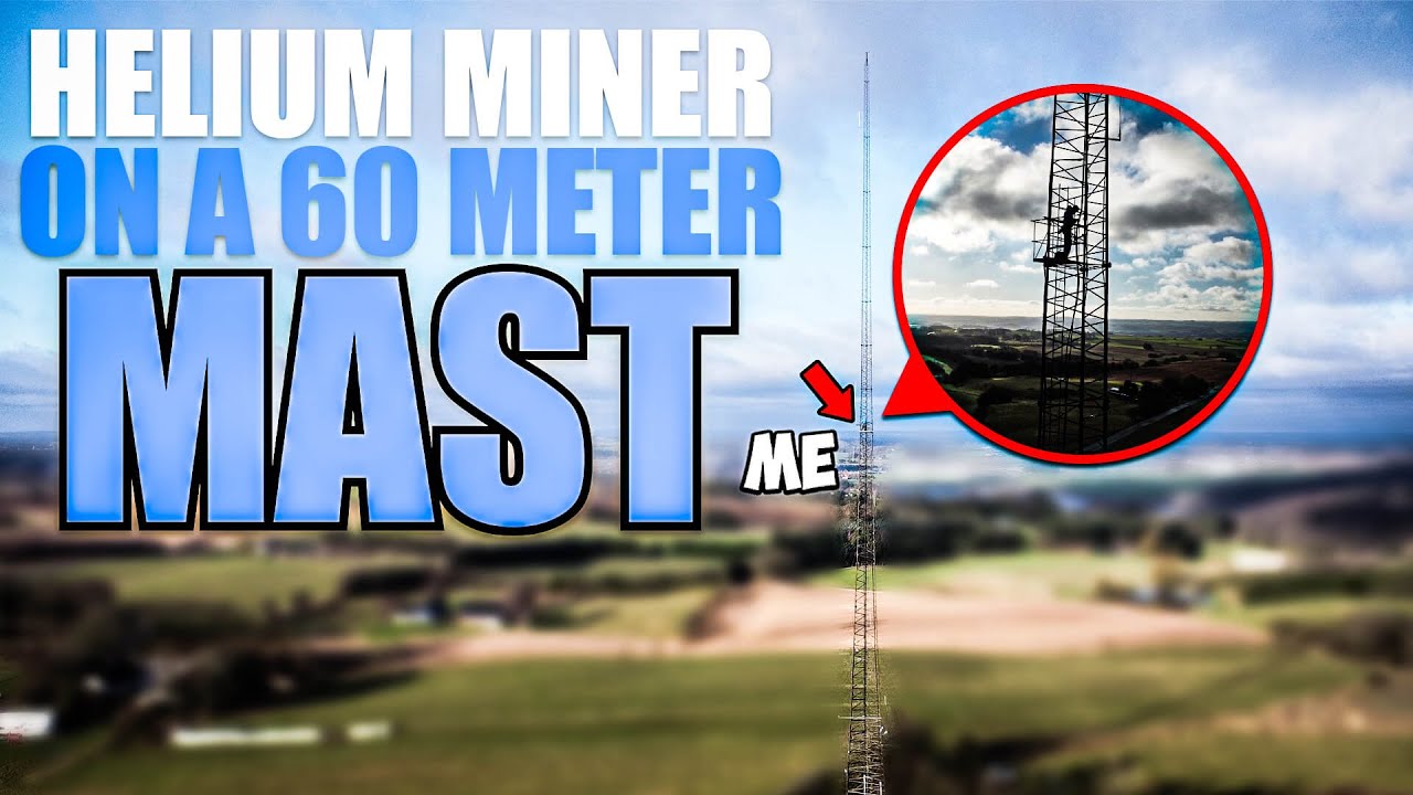 My Best Helium Miner Setup Yet! Helium miner on a 60 Meter Antenna! Huge Witness Area!