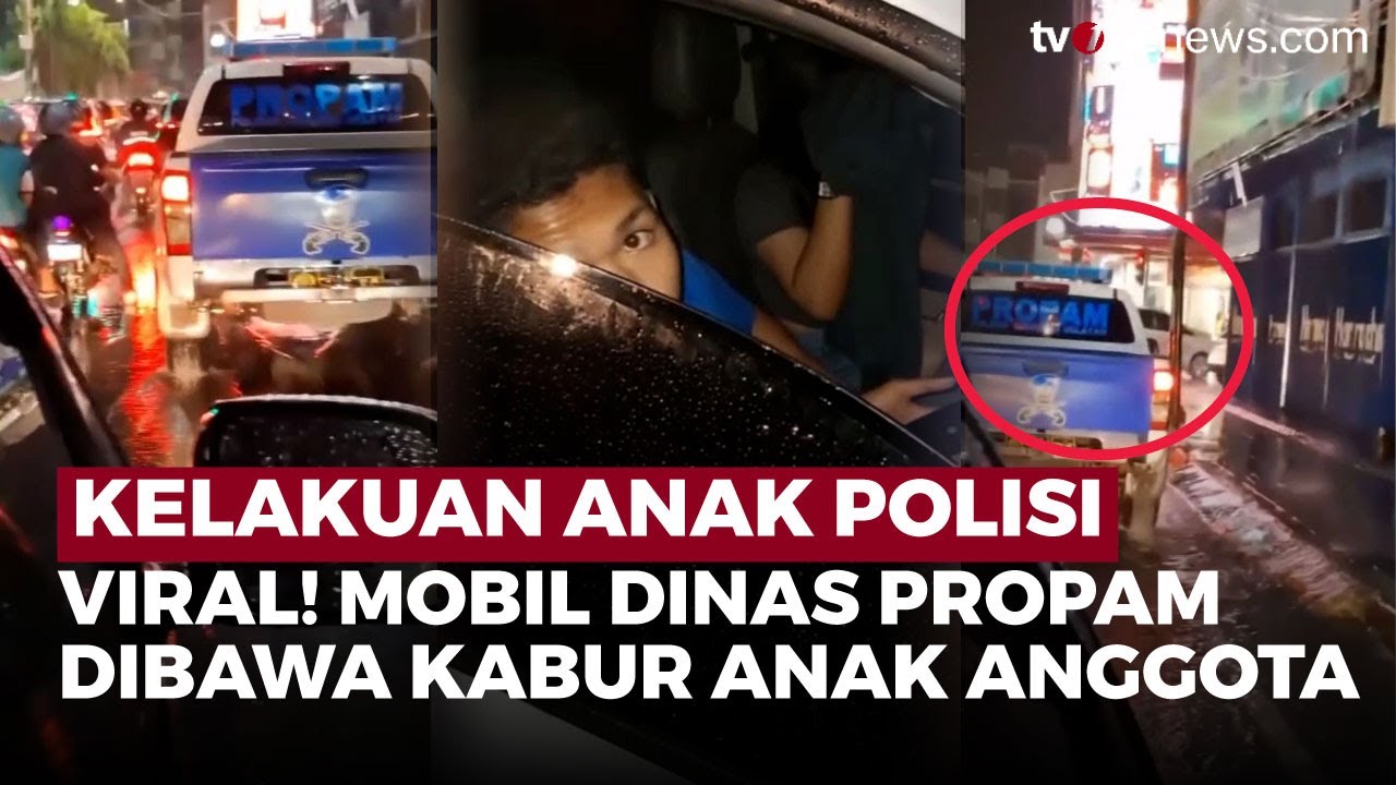 Anak Oknum Polisi Bawa Kabur Mobil Dinas Propam, Terlibat Tabrak Lari | OneNews Update