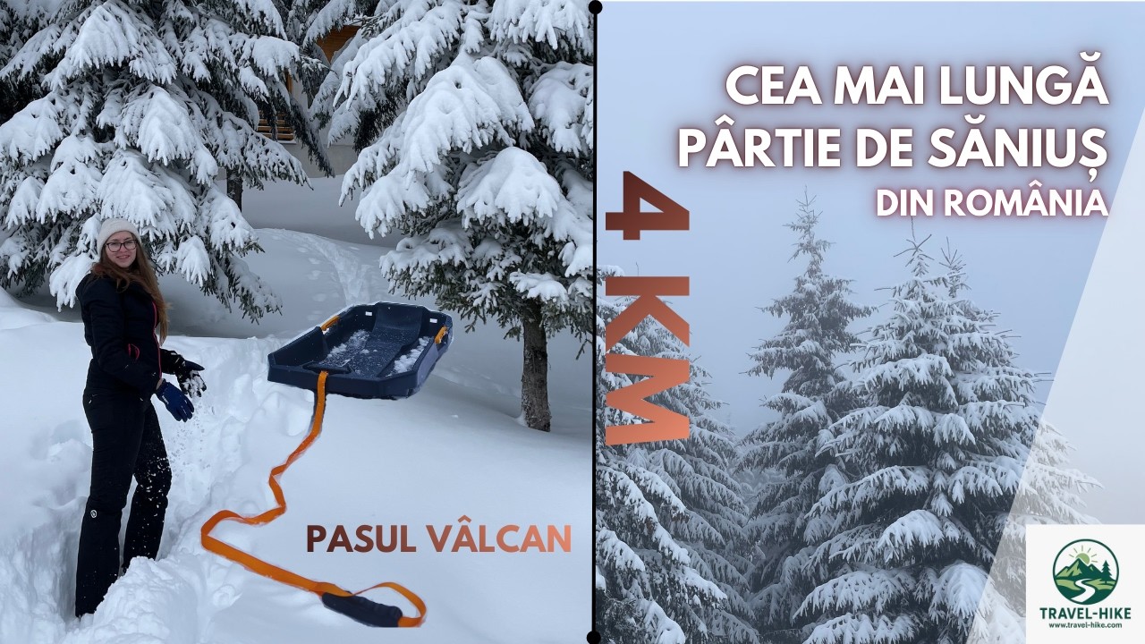 Cea Mai Lungă Pârtie de Săniuș din România! Filmări Dronă + Telegondolă Pasul Vâlcan