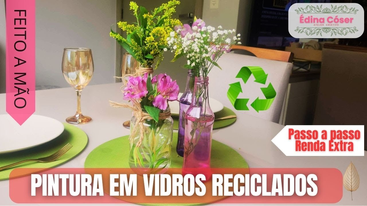 ♻️ DIY com Amor: Transforme Garrafas Recicladas em Arte!