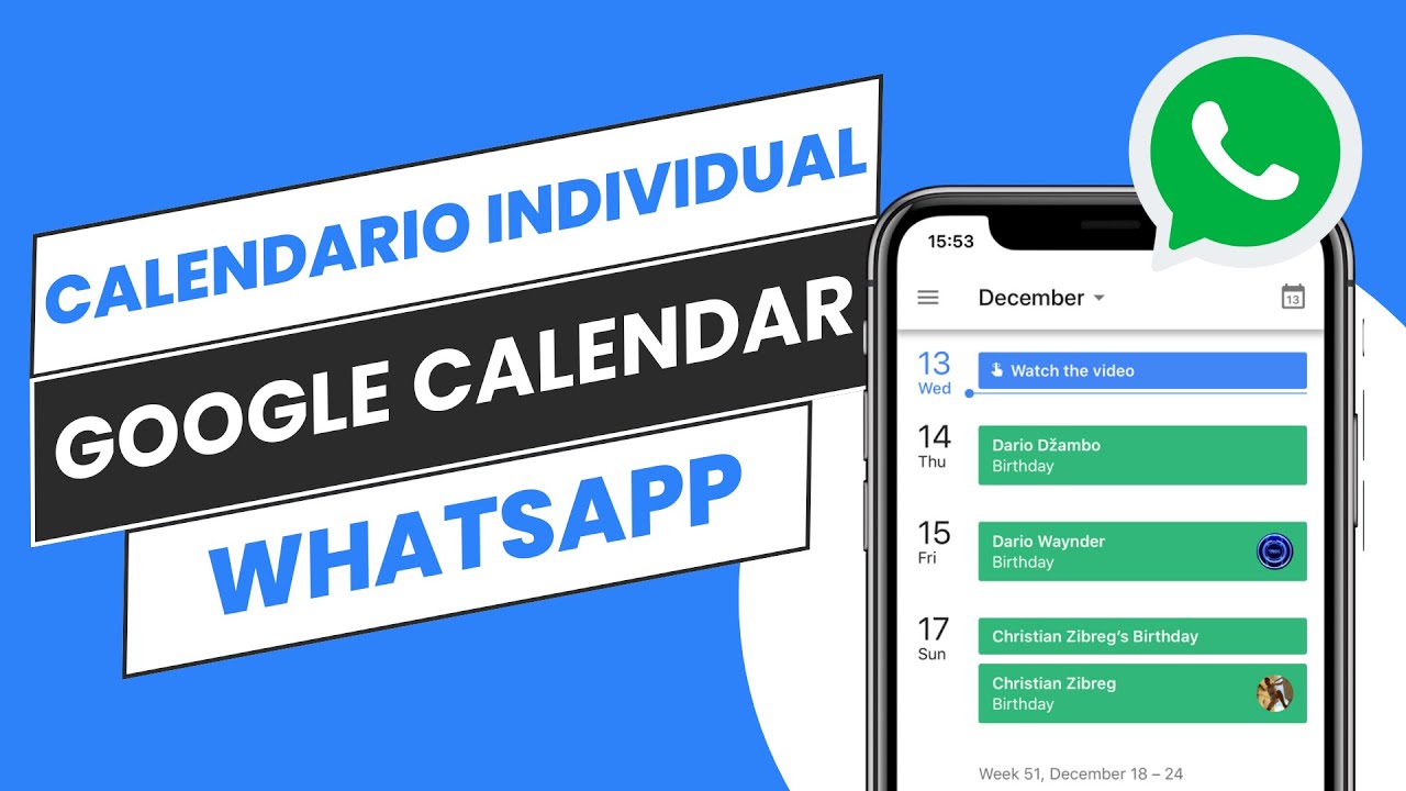 Cómo Integrar Google Calendar con WhatsApp - Calendario Individual GRATIS [TUTORIAL]