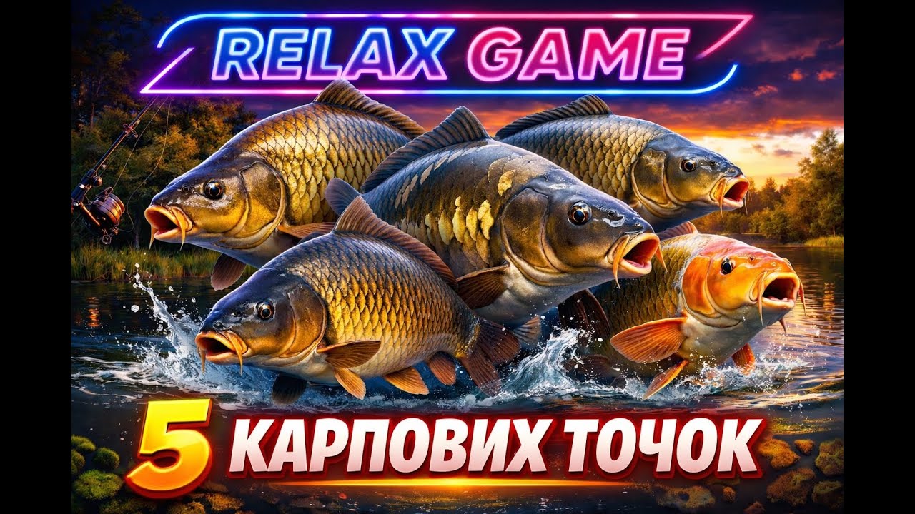 RR4 🎣 5 перевірених точок для карпової ловлі | Фарм і трофеї | Relax Game