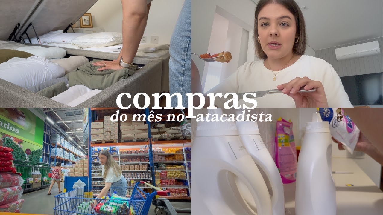 VLOG E COMPRA DO MÊS: Rotina de dona de casa, compra do mês e organização.
