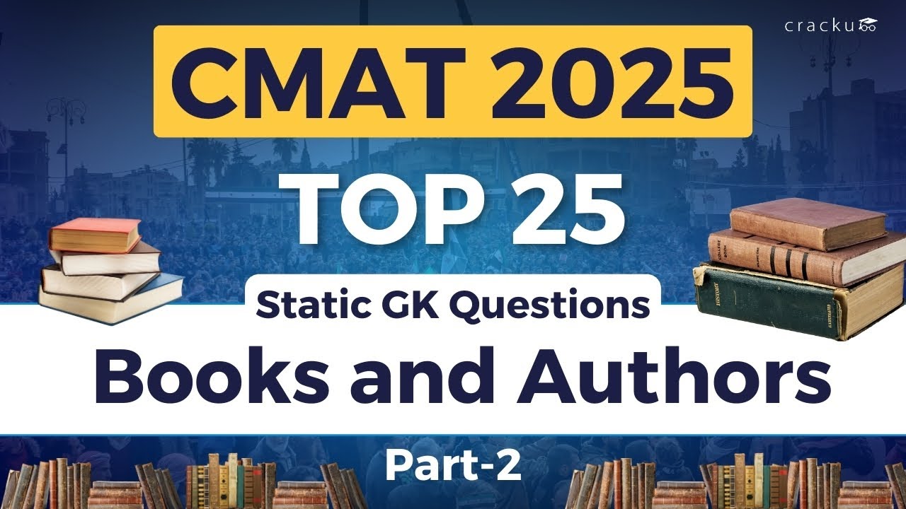 CMAT 2025 Top 25 Static GK Questions on Books and Authors Part - 2